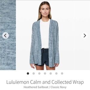 Lululemon calm, and collected wrap heathered sailboat sweater